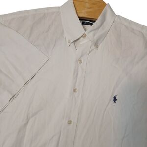 Polo by Ralph Lauren Men's White Blake Short Sleeve Button Down Shirt XL
